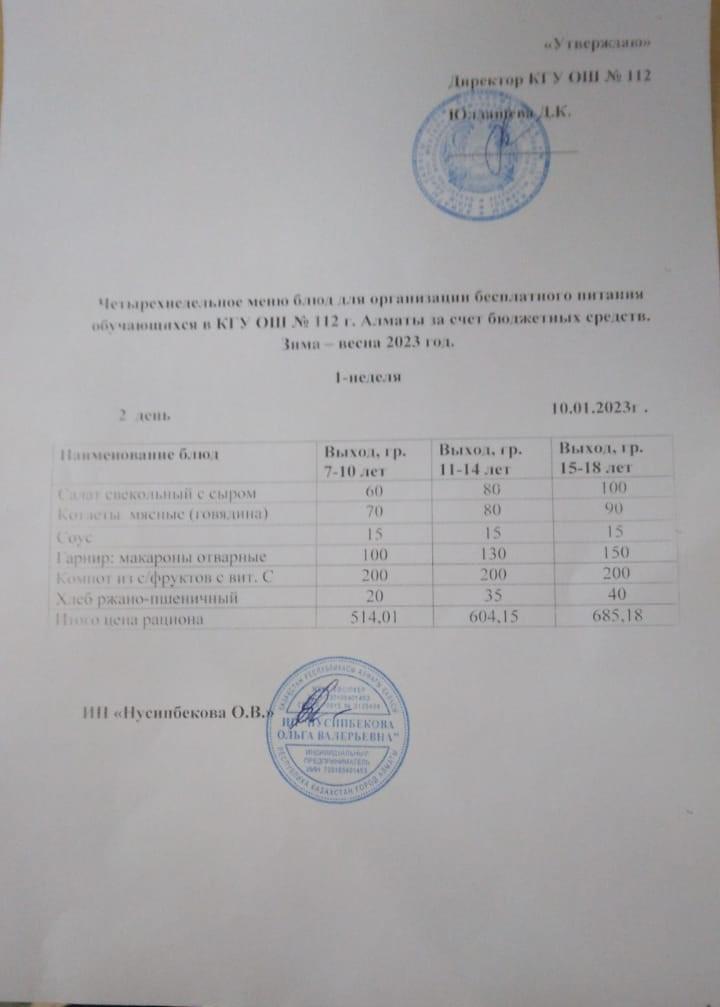 Тегін тамақтануды ұйымдастырудан көрініс.